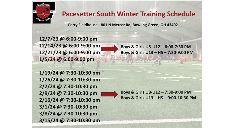 Winter Training Schedule